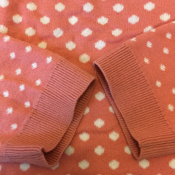 🎈LOFT pink and white polka dot sweater - Picture 6 of 6